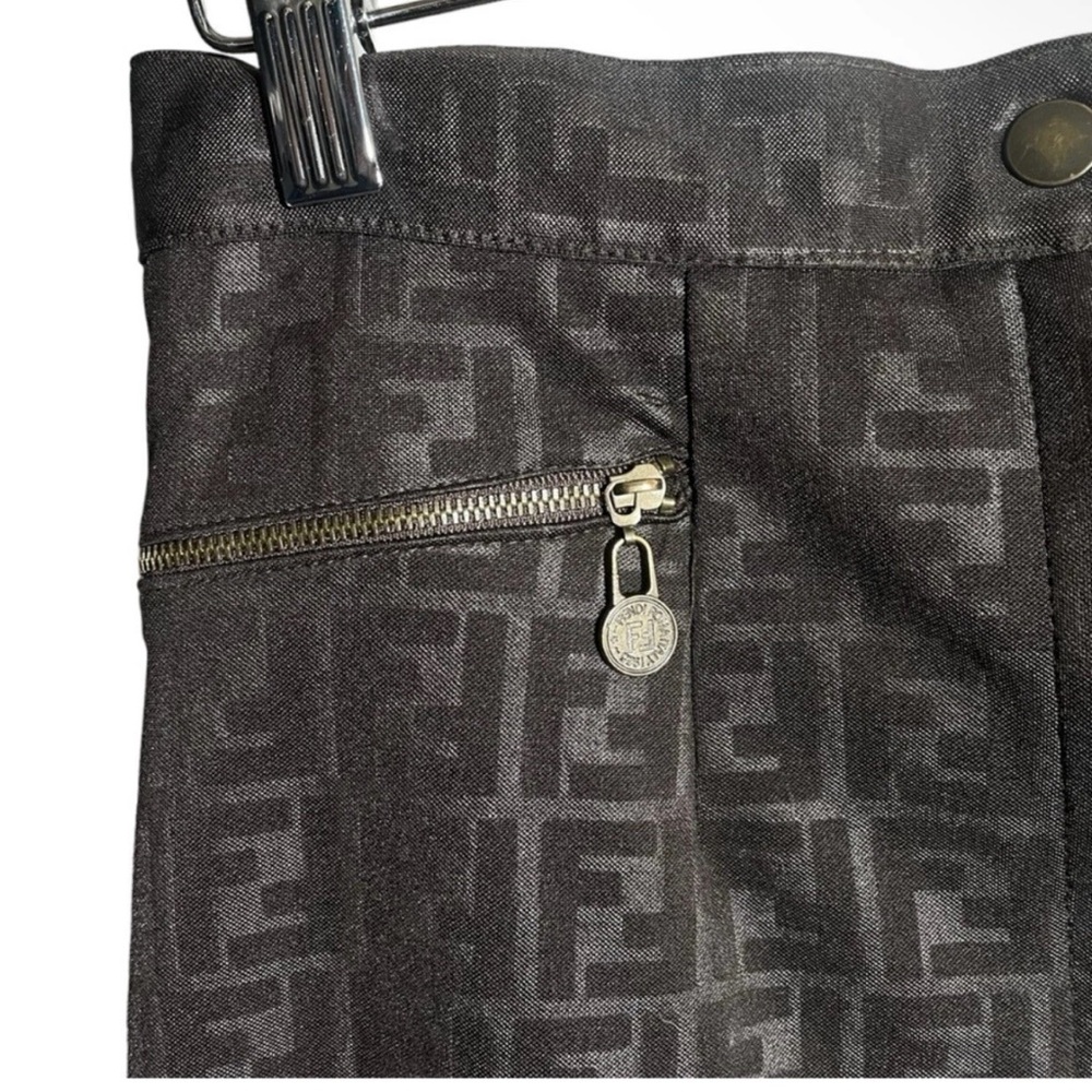 Fendi Vintage Monogram Deep Brown Zuca Leggings Size M - Picture 4 of 7
